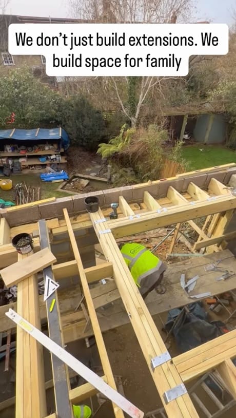 New house extension build